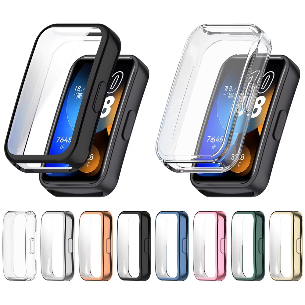 ソフト TPU ケース Huawei 社バンド 9 8 アクセサリーオールラウンドバンパースマートウォッチシェルカバー Huawei 社 Band8 Band9 スクリーンプロテクター