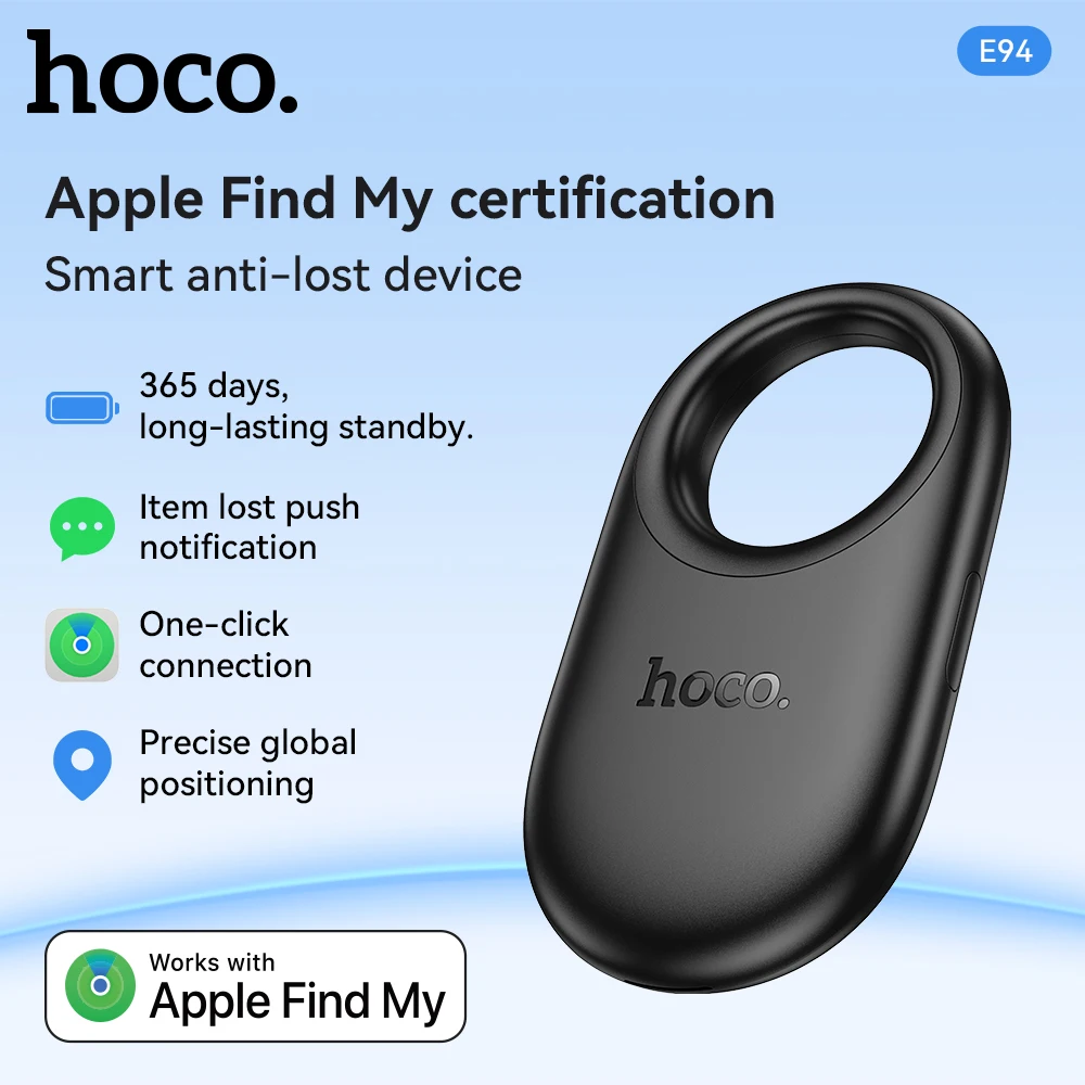 HOCO E94 Смарт-трекер GPS Mini Tag для IOS Apple Find My APP Анти-потерянное напоминание Устройство Локатор Автомобильный ключ Pet Kids Finder
