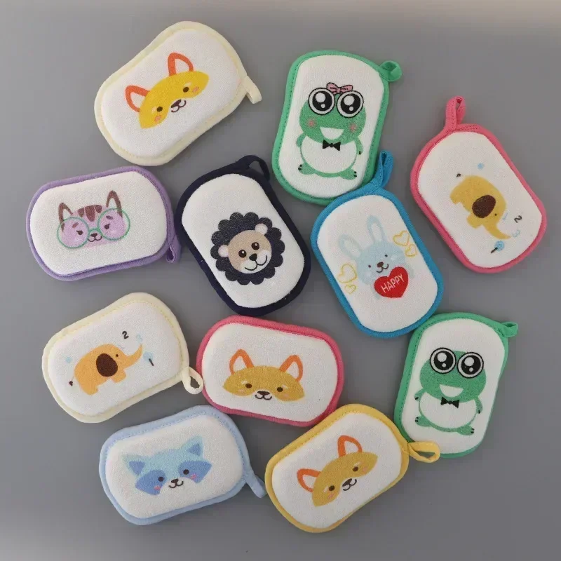 Esponja de baño bonita para bebé, niños pequeños, recién nacidos, adultos, cepillo de limpieza, toalla, esponja de ducha de espuma de baño inirritativa suave