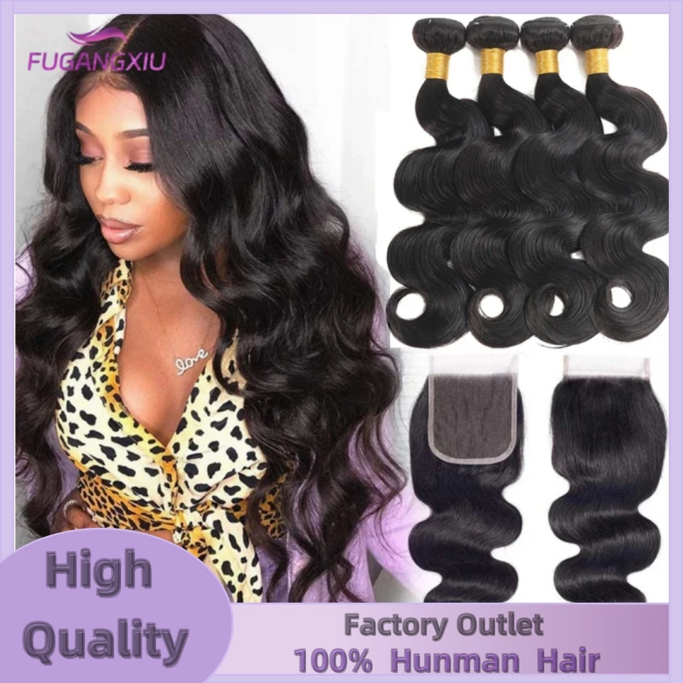 Mechones peruanos ondulados con cierre Frontal 4x4, extensiones de cabello humano virgen Natural transparente, venta al por mayor