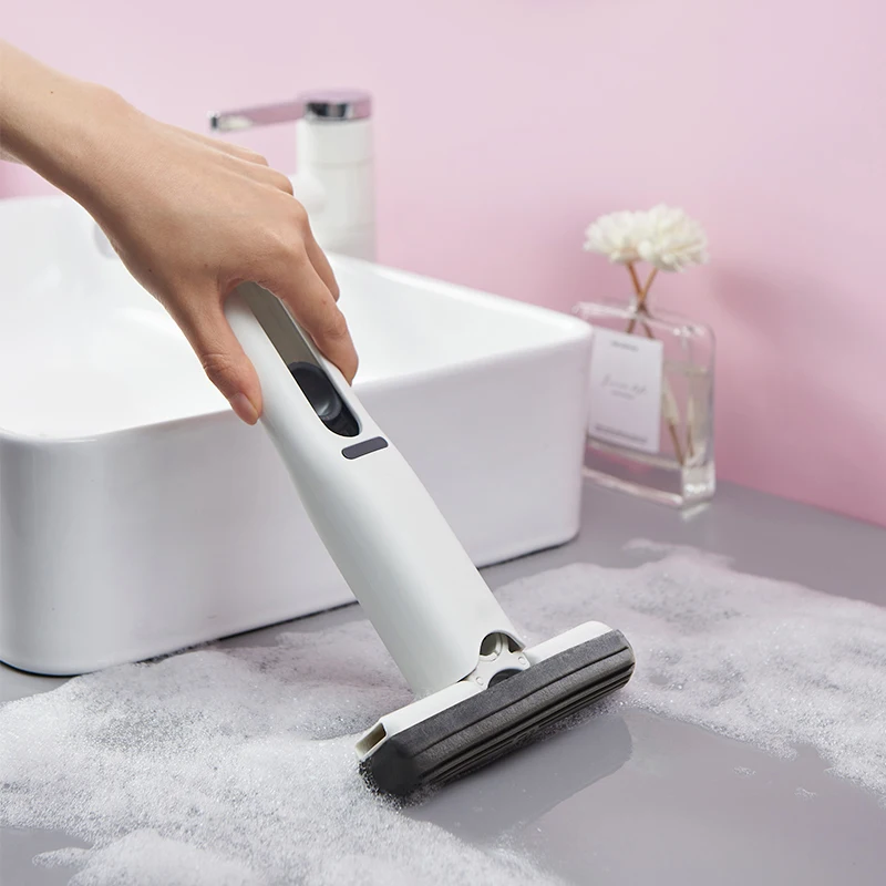 1-teiliger Haushaltsreinigungsmopp, starker Squeeze, Mini-Mopp, zusammenklappbar, selbstquetschend, Bodenschrubben, Mopp, Schreibtisch, Fenster, Auto-Reinigungswerkzeug