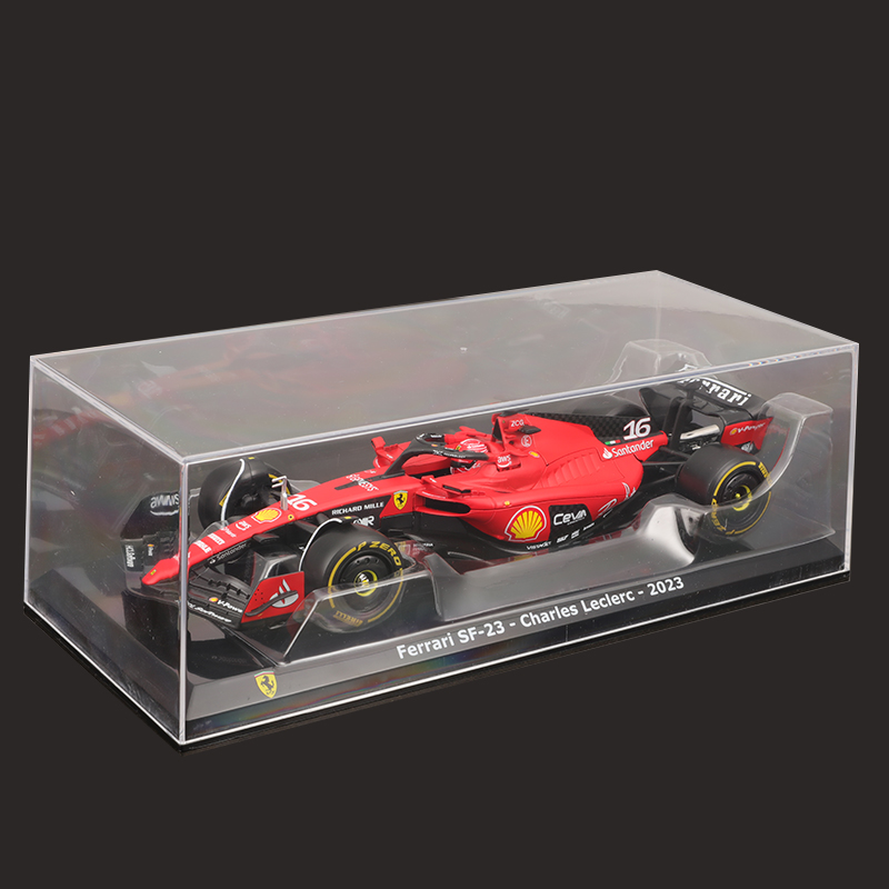 Bburago-F1 Racing Alloy Car Model, 1:24, Scuderia Ferrari Team, SF23 2023, 1:24, Fórmula Carlos Sainz, Brinquedo Diecast, 1:24