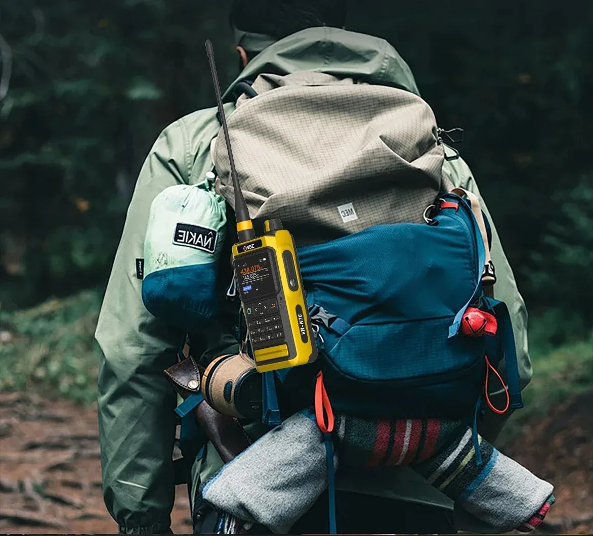 Walkie Talkie VR-N76 VHF/UHF 136-174/400-470 con posicionamiento GPS IP67 impermeable Bluetooth función APRS Radio bidireccional Ham