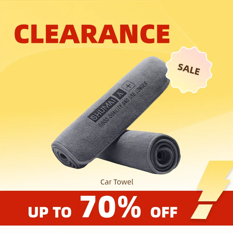 Clearance_Car Wash Serviette en microfibre haut de gamme Chiffon de séchage de nettoyage de voiture Chiffon d'entretien de voiture Détailage Haute absorption d'eau Lavage de voiture T