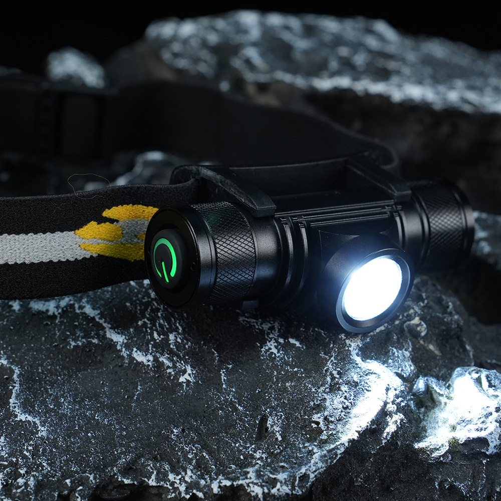 BORUiT Mini faro LED de alta potencia 3000LM faro 18650 linterna de cabeza recargable Camping caza linterna impermeable al aire libre