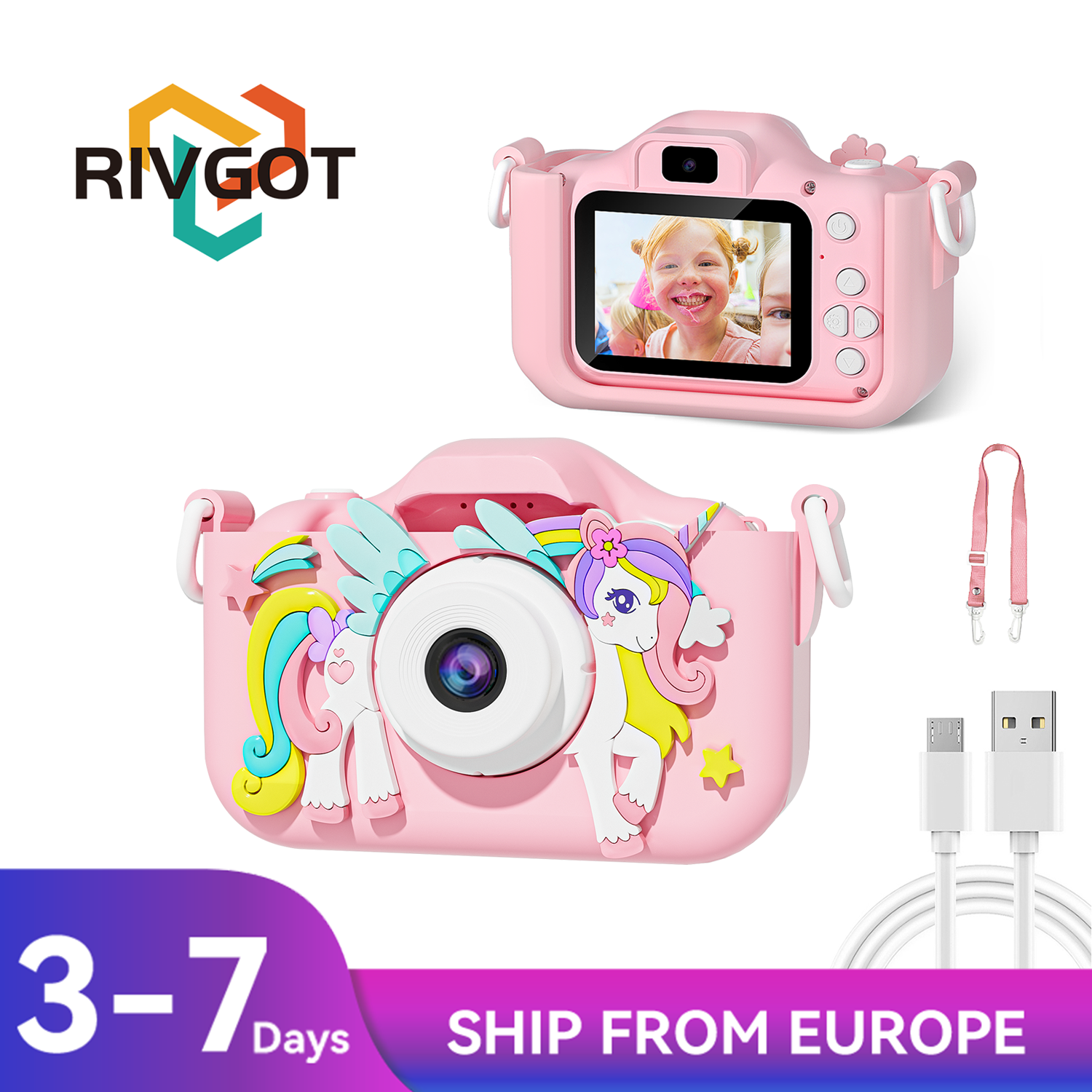 Enfants appareil photo jouets garçons filles enfants appareil photo numérique pour enfant approprié enfant en bas âge Selfie vidéo anniversaire Festival jouet pour les enfants