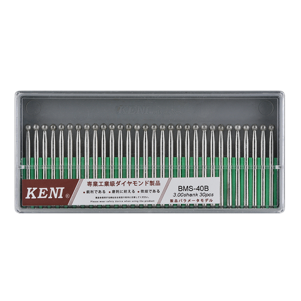 30Pcs 3mm Shank Diamond Grinding Head Polished Needle Jade Stone Carving Engraving Tool Nail File Grinding Head Accessories