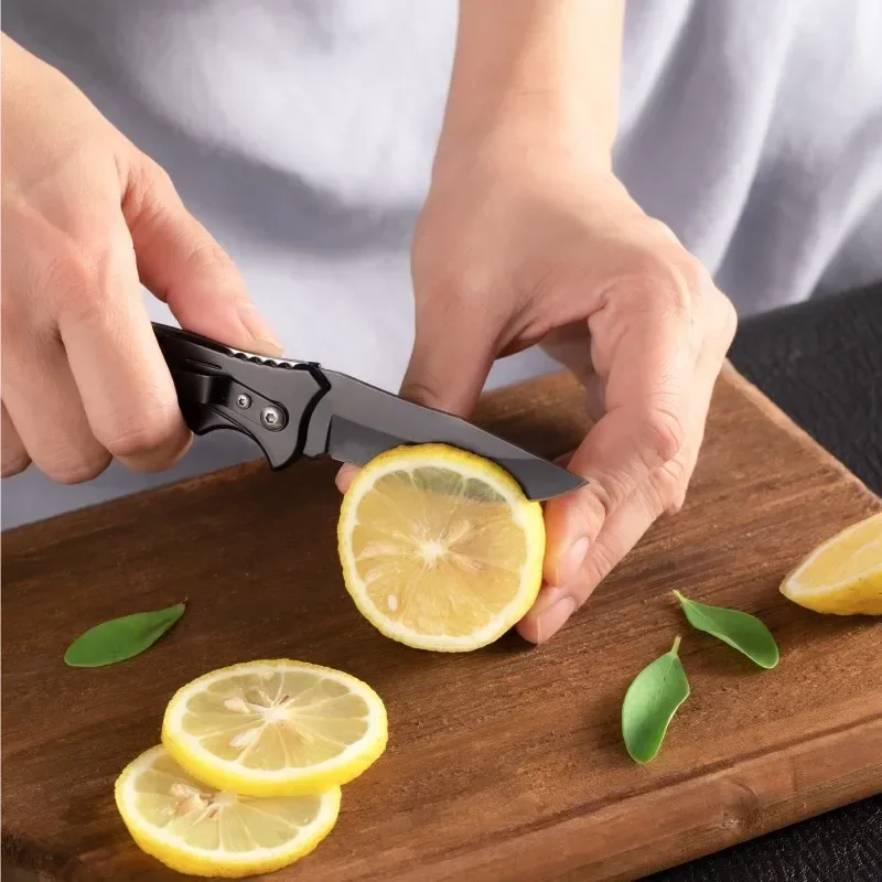 Cuchillo plegable de acero inoxidable, accesorio para barco de pesca, con mango de PP, fácil, novedad de 2024