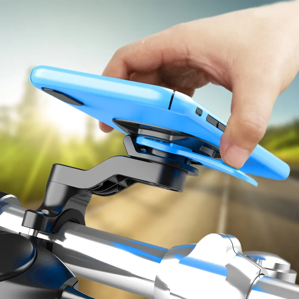 Motorcycle Handlebar Phone Holder 360°Rotatable Bicycle Bracket Security Navigation Support Mount Moto Anti-Shock Phone Brackets