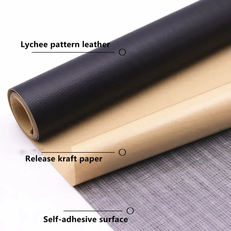 50x137 ซม.(19.7x54 นิ้ว) self กาวหนังชุดซ่อม Patch Self-กาวเทปหนังสําหรับโซฟาเฟอร์นิเจอร์ที่นั่งรถ PU โซฟา Fab