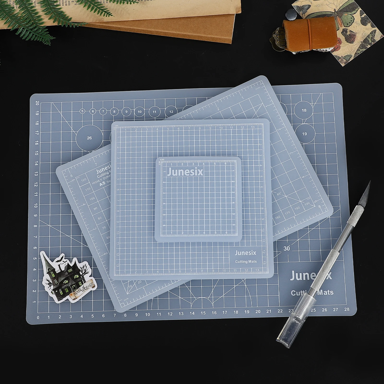 Translucent Mini Model Cutting Pad Creative DIY Journal Material Multipurpose Engraving Edition Paper Cutting Rail Cutting