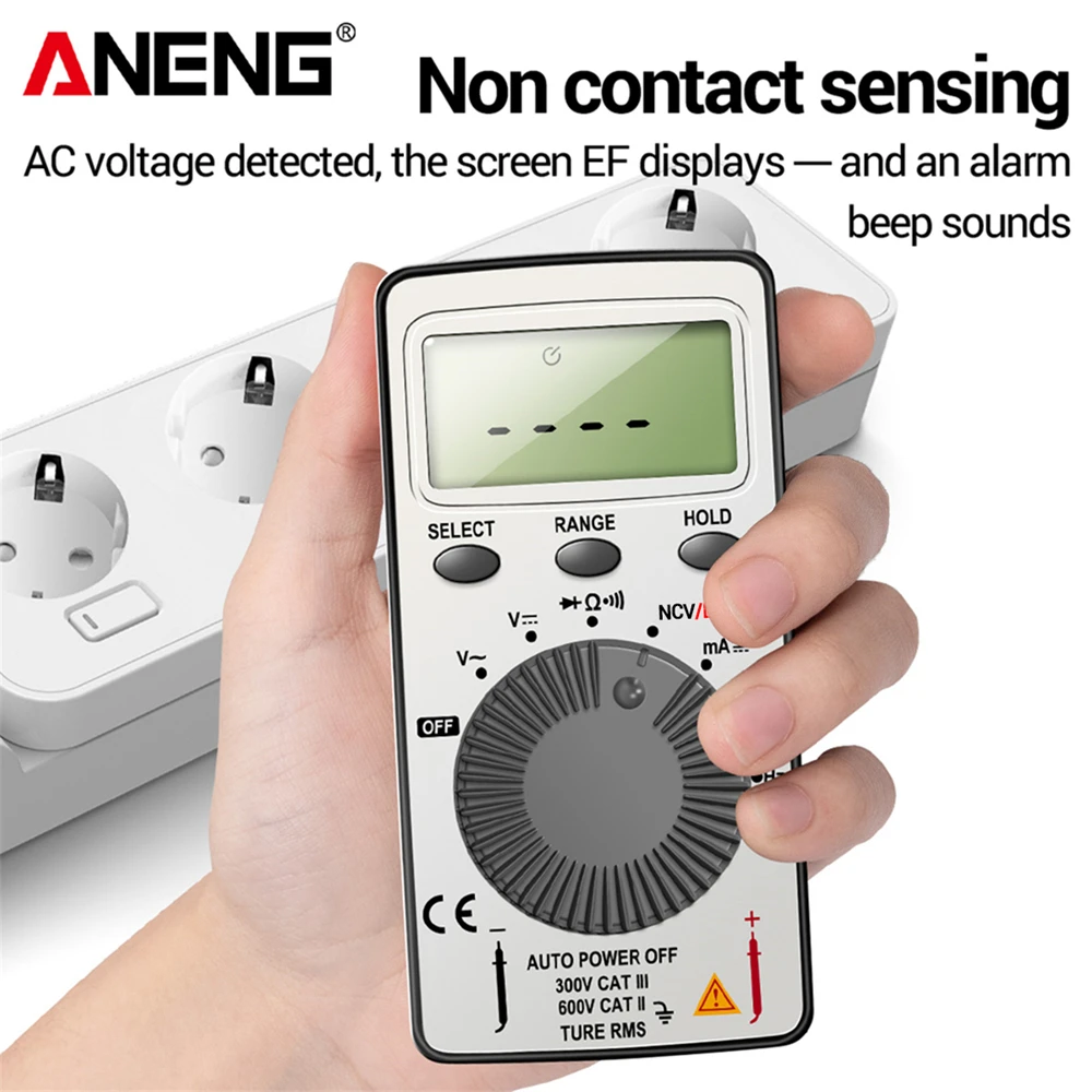 ANENG AN101 มัลติมิเตอร์แบบดิจิตอล 1999 นับเครื่องทดสอบแรงดันไฟฟ้า AC/DC ยานยนต์ Current Professional Mini เครื่องทดสอบเครื่องมือช่างไฟฟ้า