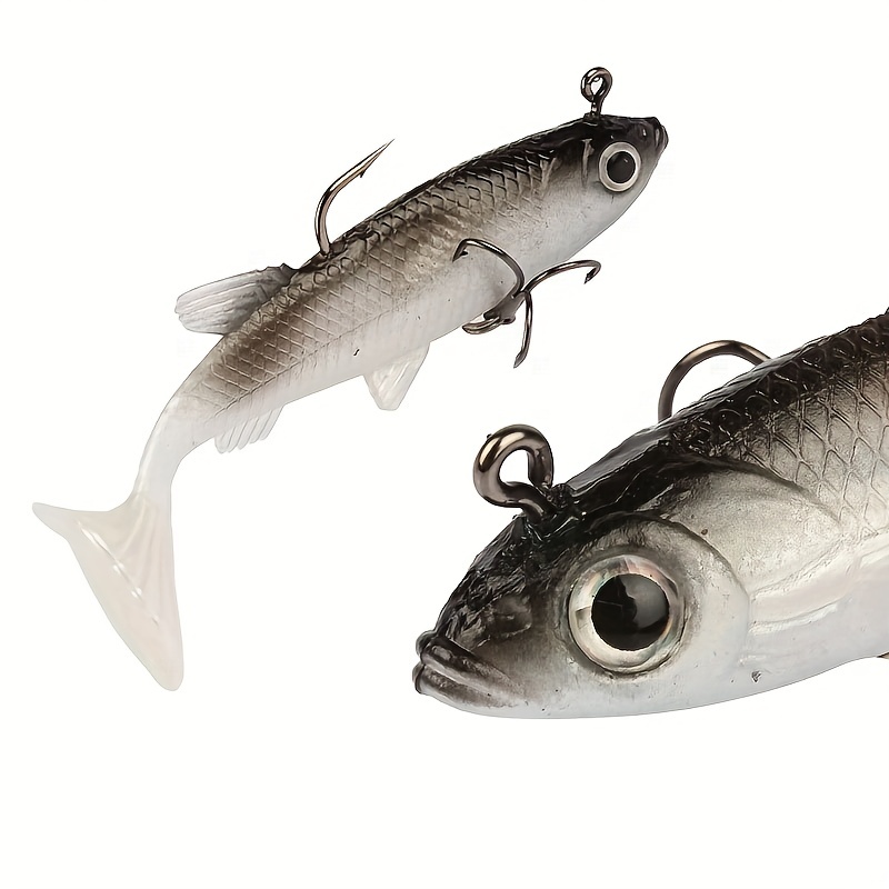 5pcs/Lot Jig Hook Silicone Soft Bait Set Swimbait 8cm 12.5g Fishing Wobblers Artificial Rubber Baits for Pike Bass Lure Tackle