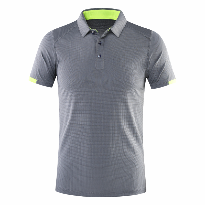 Esportes casuais de secagem rápida lapela camisa polo de manga curta terno de ciclismo terno de fitness para homem