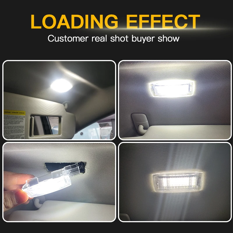Đèn LED Nội Thất Áo Chống Nắng Tôn Vanity Mirror Đèn Đọc Sách Cho VW Golf 4 5 6 7 Passat CC B5 B6 b7 Polo Tiguan Scirocco Jetta Toura