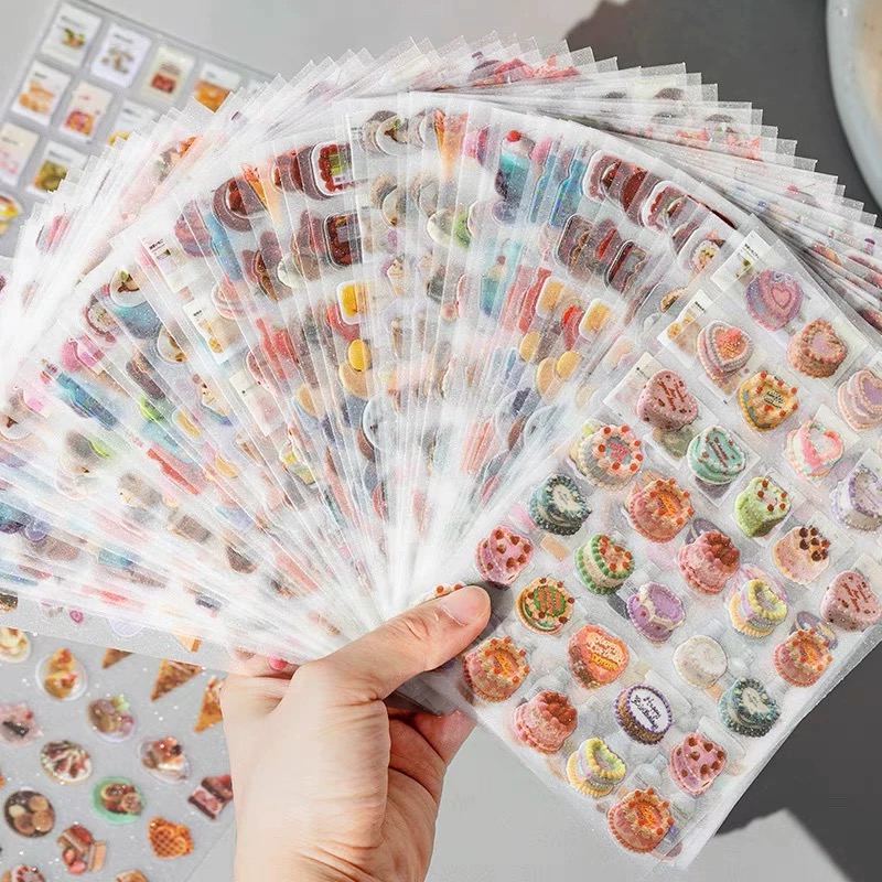 MINKYS 6 個/10 個 1 ロットヴィンテージスナックフルーツショップ装飾ステッカースクラップブッキング用かわいいジャーナルステッカー文房具