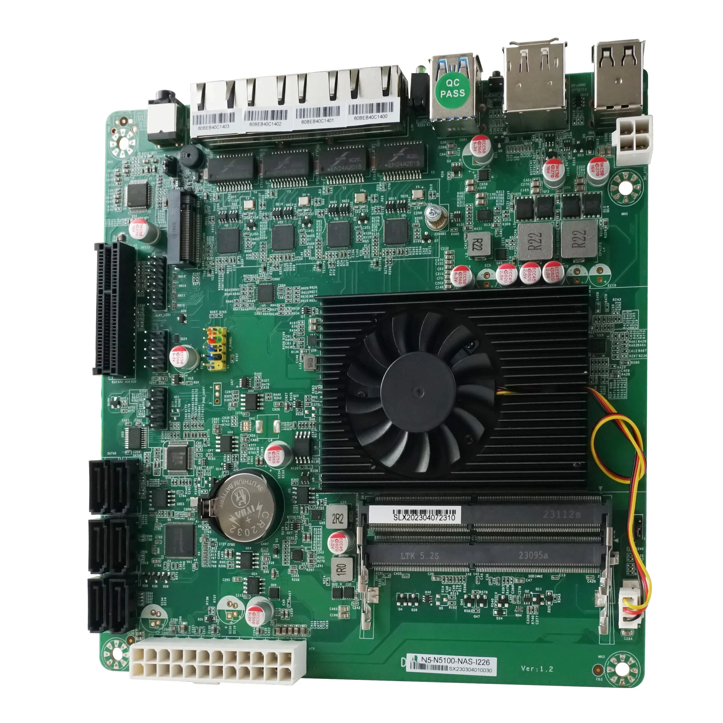 Yohirs 4x2,5G Lan NAS материнская плата Intel N5105 N5100 mini itx промышленный ПК 6xSATA3.0 PCIe 17x17 см материнская плата с мягкой маршрутизацией 2 * DDR4