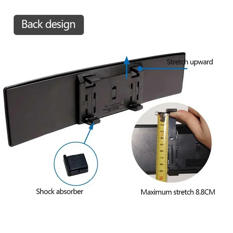 Espelho retrovisor grande angular hd universal para carro, anti-reflexo, fácil instalação com clipe, perfeito para suvs e caminhões amagi