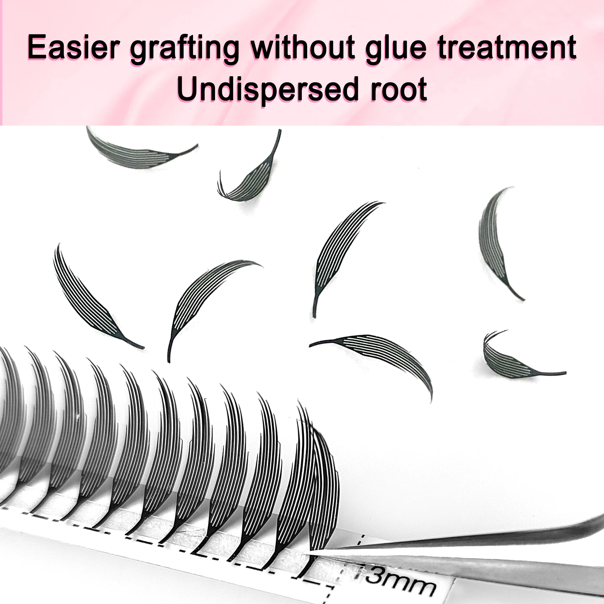 Manga Spire New Style Feather Shape Eyelashes Extensions Individual Volume C/D Curl Premade Fans False Lashes 8-15mm Makeup Tool