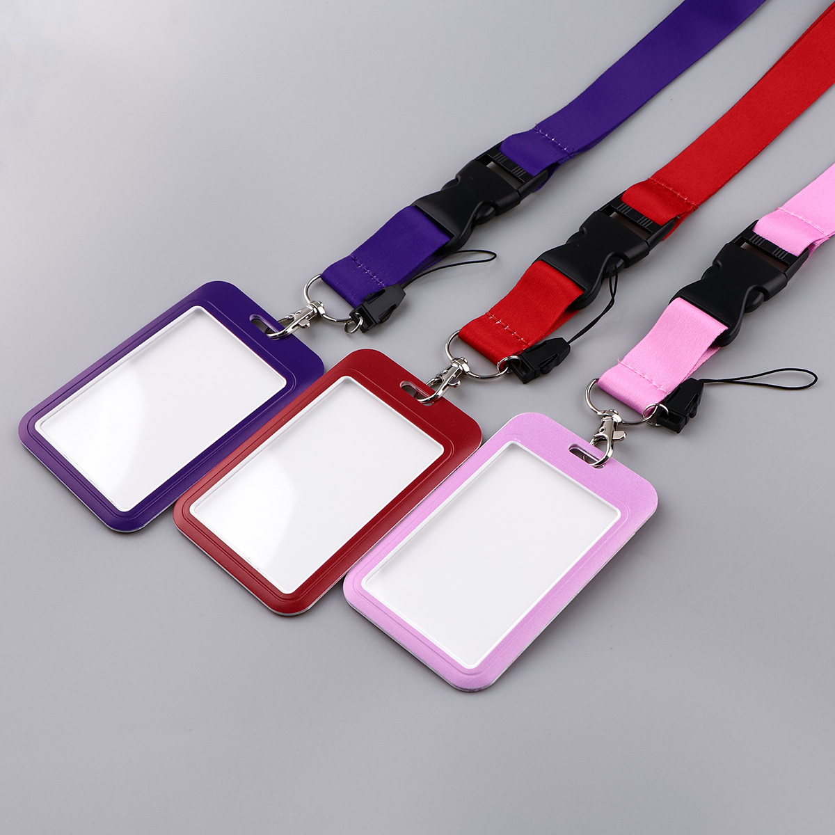 Pure Color Neck Strap ID Holders Lanyards Keychain Student Badge Holder Hang Rope Lariat Lanyard Mobile Phone Accessories