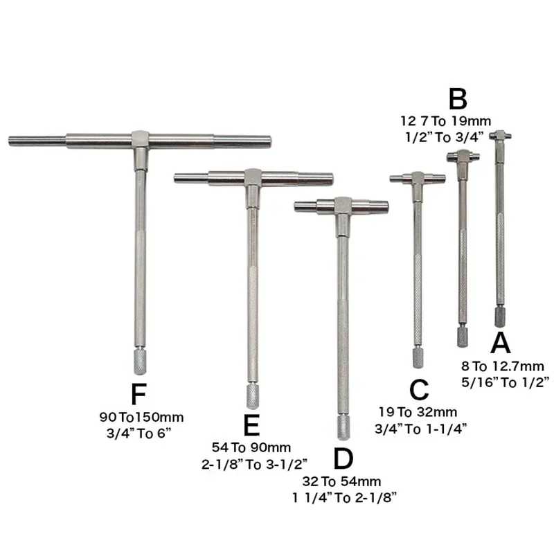 6 pcs Torx Screwdriver T Type Allen Hex Wrench Chrome Spanner T-shaped Hand Tool Extended T-Socket Wrench