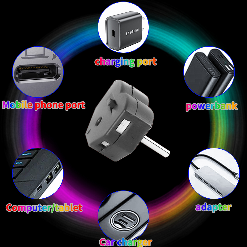 Mini Type-C LED RGB multifunctioneel omgevingslicht 8 kleuren veranderlijk 5V voor autocomputer en powerbanks verschillende apparaten