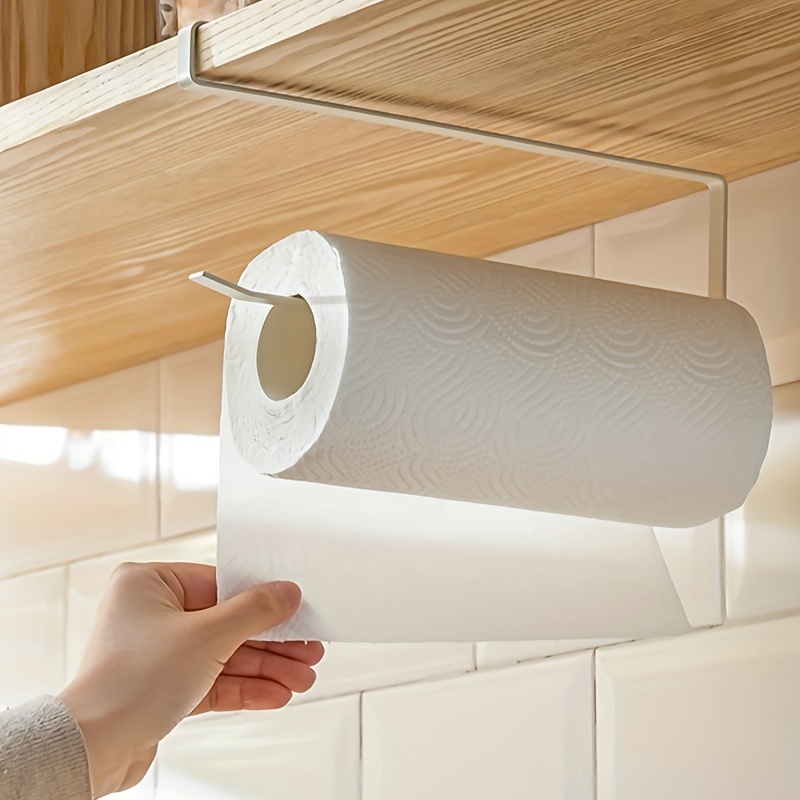 stainless steel cabinet mounted roll rack undercabinet tissue rack kitchen towel rack space-saving Hanging Paper Towel Holder