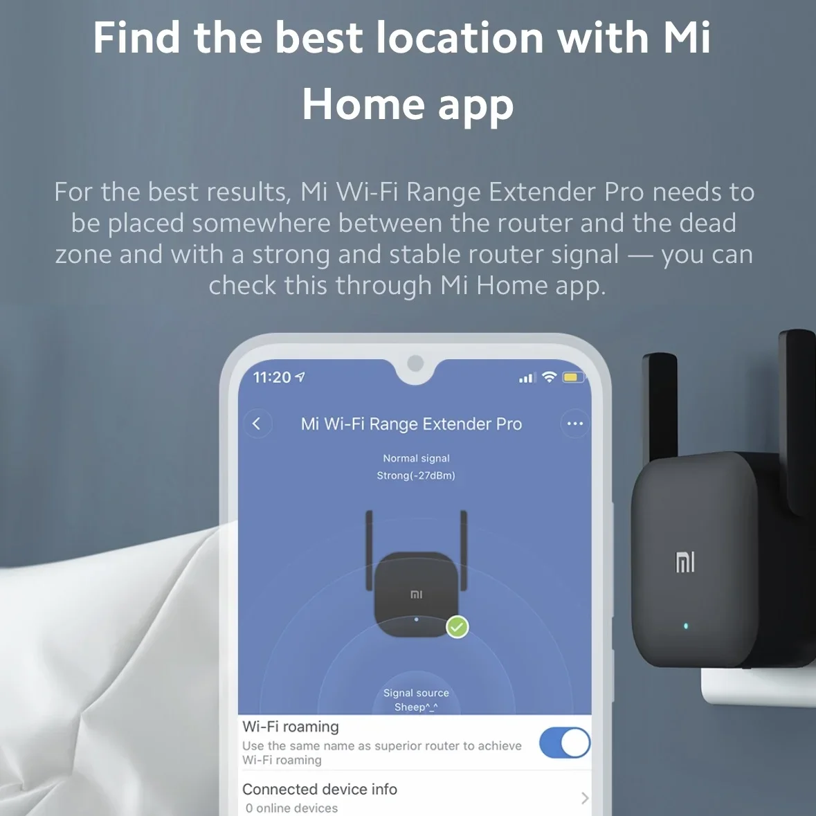 Xiaomi Pro 300Mbps WiFi Extender  Booster 2.4G Wireless Repeater, Dual Antenna Network Signal Amplifier for Home Router Coverage