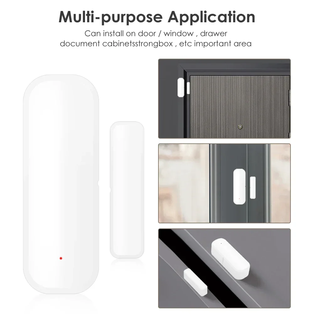 Tuya Smart Life Wi-Fi датчик двери и окна, детектор сигнализации открытия и закрытия двери, дистанционное управление от Alexa Google Home
