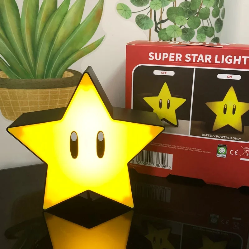 USB Carregamento Desk Lamp, Super Star Light Figura, LED Music Night Light, Som, Brinquedos de Natal, Presentes