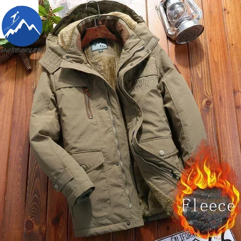 Winter Parka Männer Windjacke Fleece Dicke Warme Pelz Mäntel Männlichen Retro Mit Kapuze Streetwear Mäntel männer Winddicht Jacken 6xl