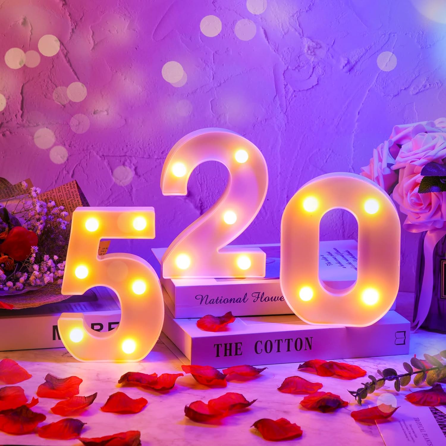 1 st 6.3 inch Decoratieve LED Lamp Wit Plastic Marquee Nummer Light up Teken Neon Voor Thuis Bruiloft Verjaardag vakantie Decor