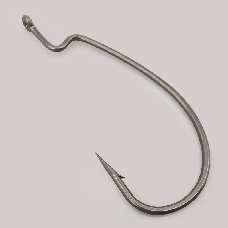 LUREHOLIC-Aço Inoxidável Worm Anzol, PTFE Super Slide Gancho Offset, Texas Rig, Drop Shot, Acessórios de Pesca