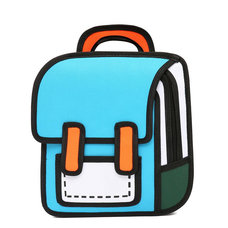Cartoon Anime Backpack Fashion 3D Student Backpack Large Capacity Casual Travel Schoolbag Boy Girl Cute Three-dimensional Bag