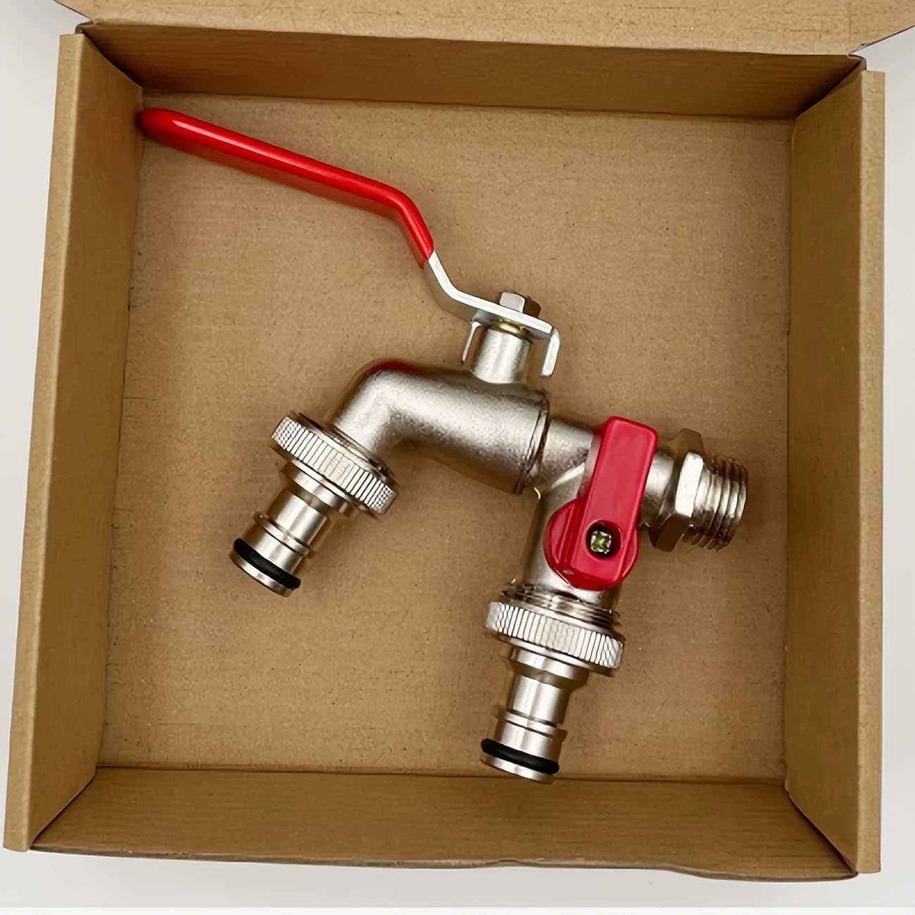 Herramientas de jardín, grifo de agua de latón de 1/2 ", uso exterior e interior, fácil manija de palanca de encendido/apagado, grifos de suministro de riego, válvula de bola