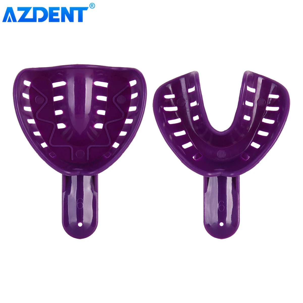 AZDENT 12 Chiếc/Bộ Nha Khoa Ấn Tượng Khay Nhựa Răng Giá Đỡ Khay Đựng Dụng Cụ Autoclavable Dành Cho Trẻ Em, Người Trưởng Thành Nhỏ Giữa Lớn