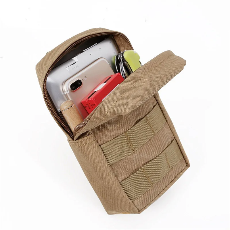 Molle tático ao ar livre saco de cintura oxford camuflagem armazenamento fanny pacote para caça mochila colete tático acessório