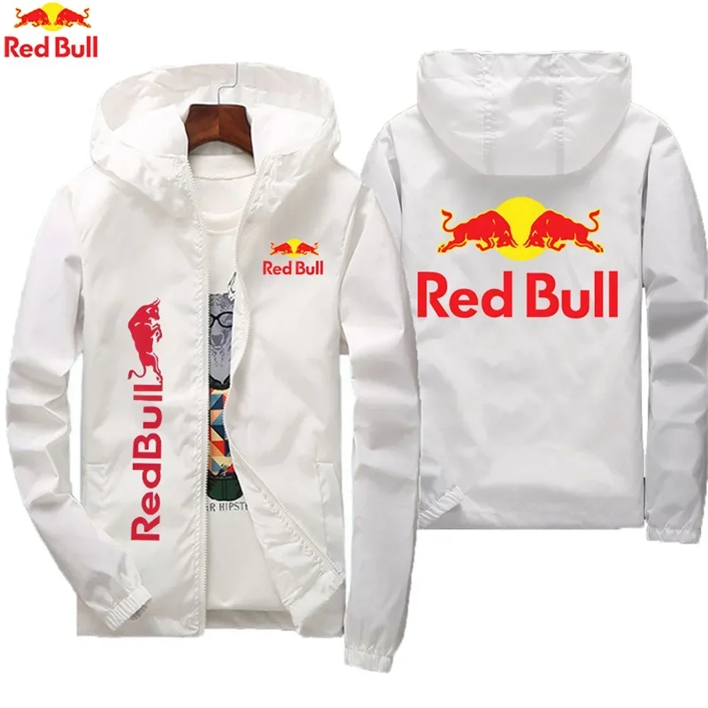 Nova jaqueta esportiva elegante da Red Bull com tecido de bicicleta confortável e combinação de ciclismo ao ar livre com zíper moderno