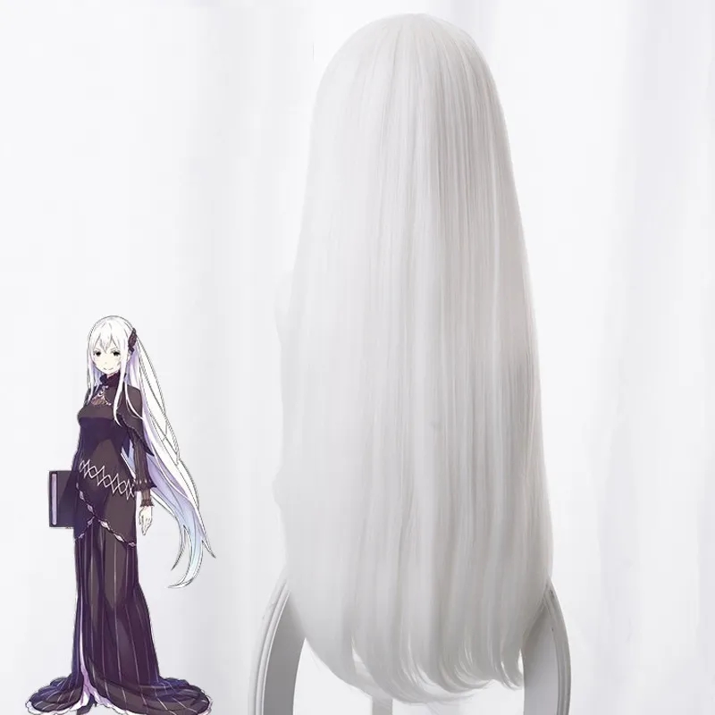 エキドナ コスプレウィッグ RE:ゼロから始める異世界生活 僕 白ロングストレートヘア