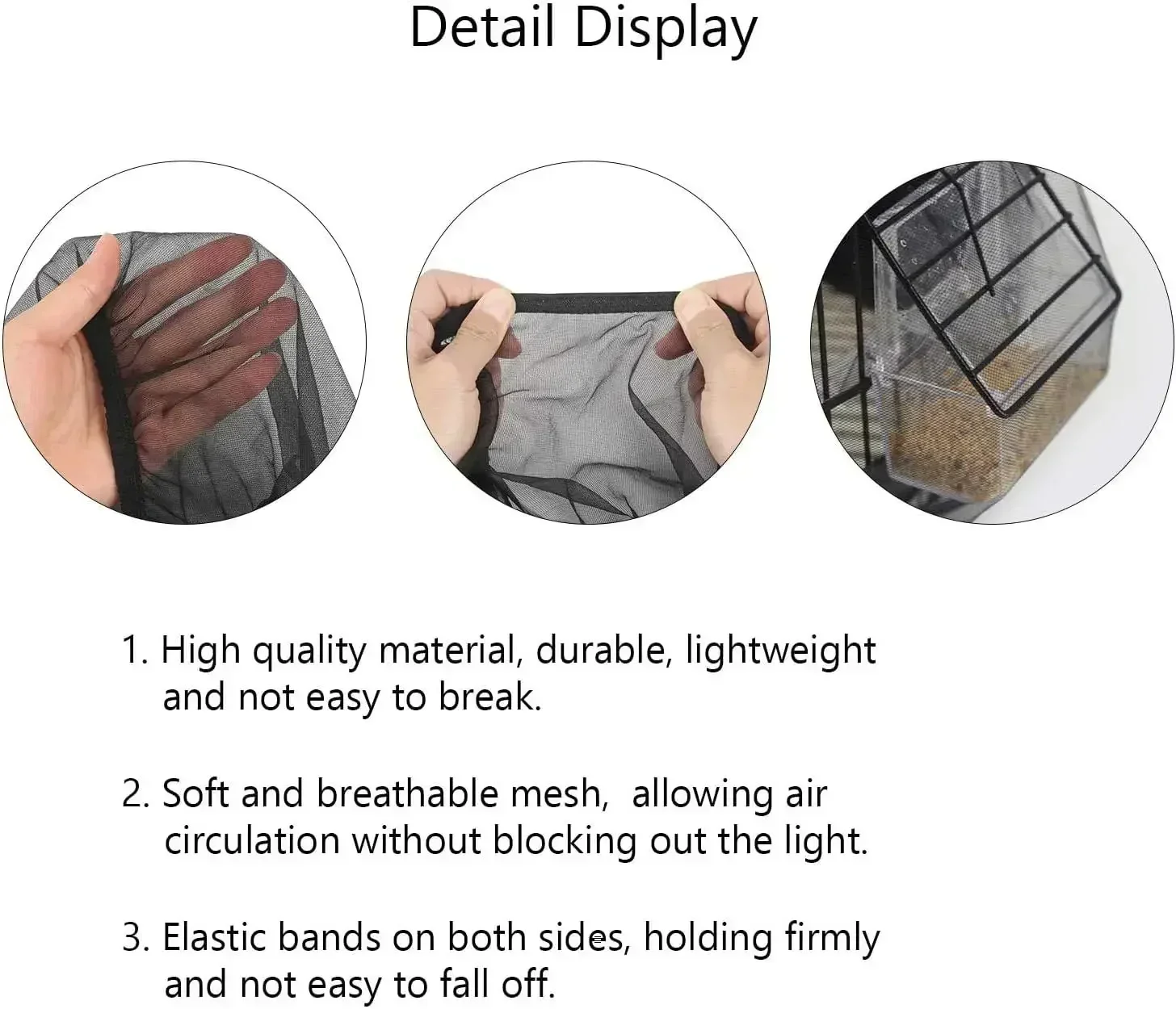 Mesh Bird Cage Cover Shell Rock Net Easy Cleaning Catcher Guard Bird Cage Stretchy Mesh Parrot Bird Cage Net Jaula Para Pajaros