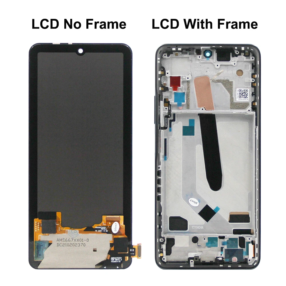 6.67 "Super AMOLED Poco F3 จอแสดงผล, สําหรับ Xiaomi Poco F3 M2012K11AG จอแสดงผล LCD หน้าจอสัมผัสแบบดิจิตอลเปลี่ยนกรอบ