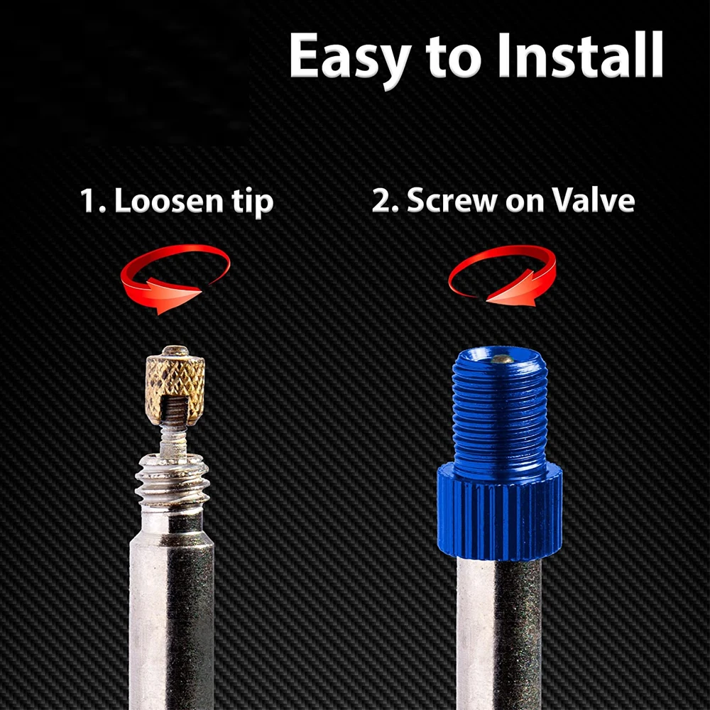Adaptador de válvula presta para schrader, 4 unidades, francês/reino unido para os eua, inflar pneus com bomba padrão ou compressor de ar, acessório de bicicleta
