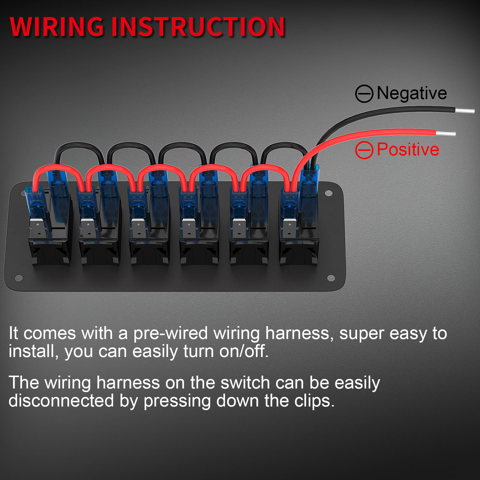 DaierTek LED ロッカースイッチパネル 12V 24V 6 ギャング車のスイッチパネルオンオフ自動車カーアクセサリーマリンボートキャラバン RV