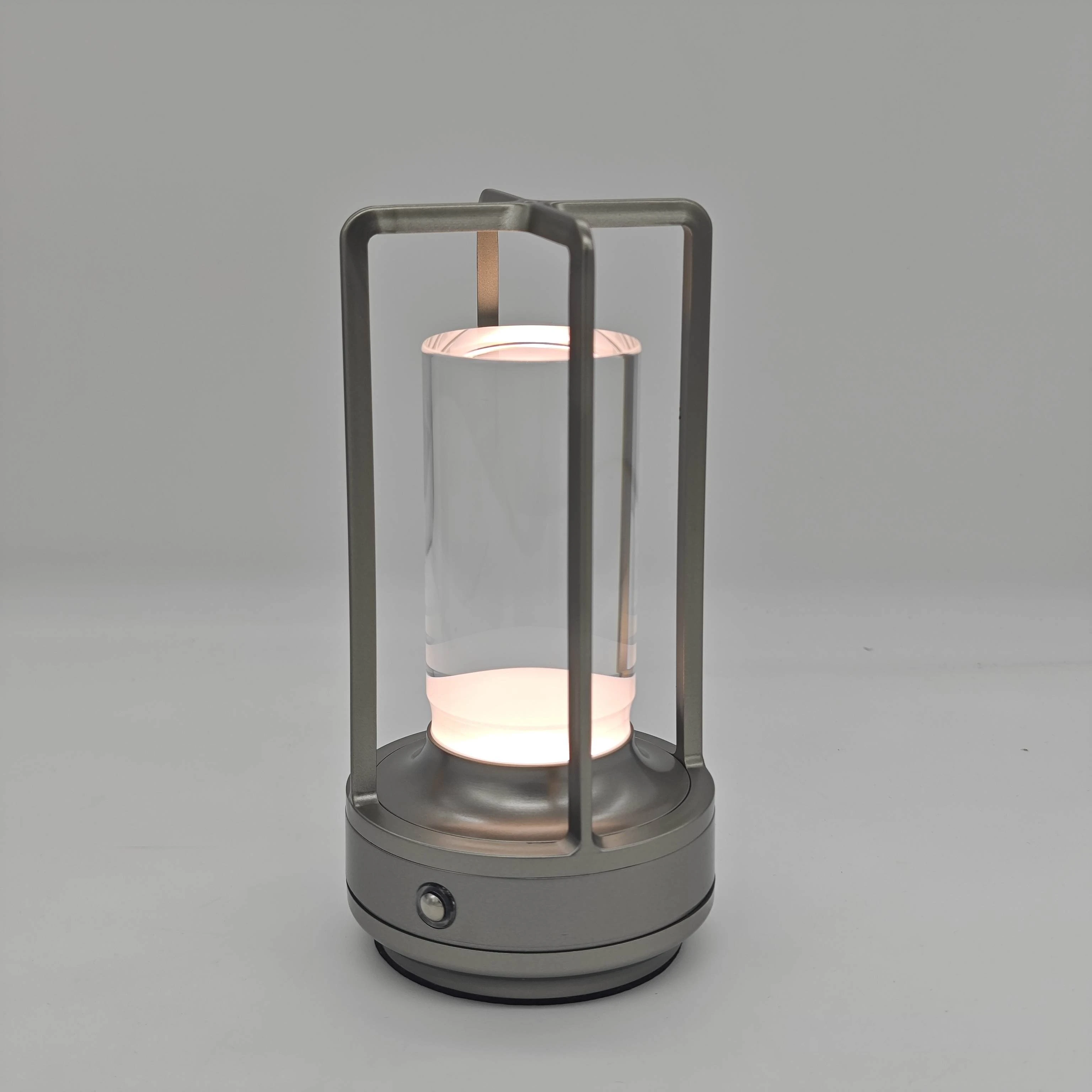 LED-Kristall-Tischlampe, Kunststoff, wiederaufladbar, Touch-Nachtlampe, Schlafzimmer, Nachttischlampe, Restaurant, dekorative Lampe