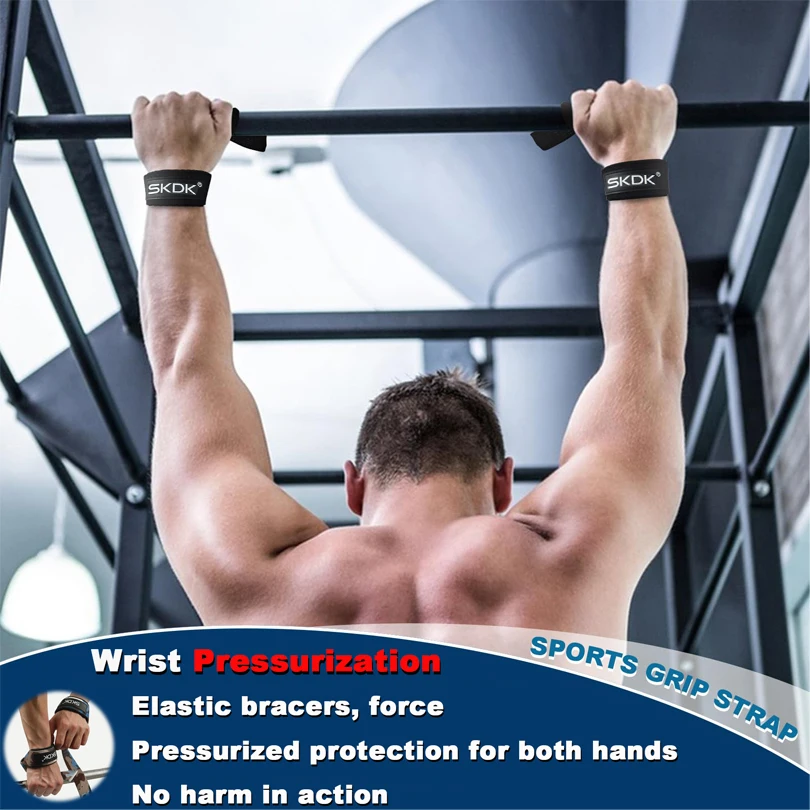 สายรัดยกน้ําหนัก Dropshipping 1 คู่ยกข้อมือ Anti-SLIP ซิลิโคน Strength Training STRAP Hand Grips สายรัดข้อมือ