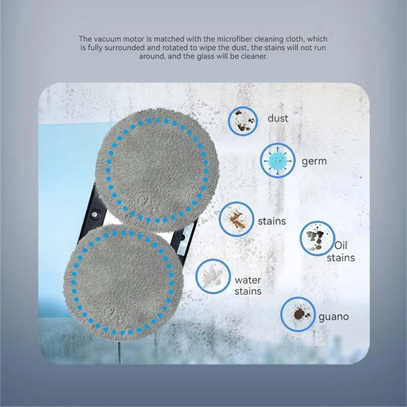Reusable Glass Cleaning Mop For Window Cleaner Robot,Elastic 14.5cm Robot Rag Cloth For Round Robot Vacuum Cleaner Spare Parts
