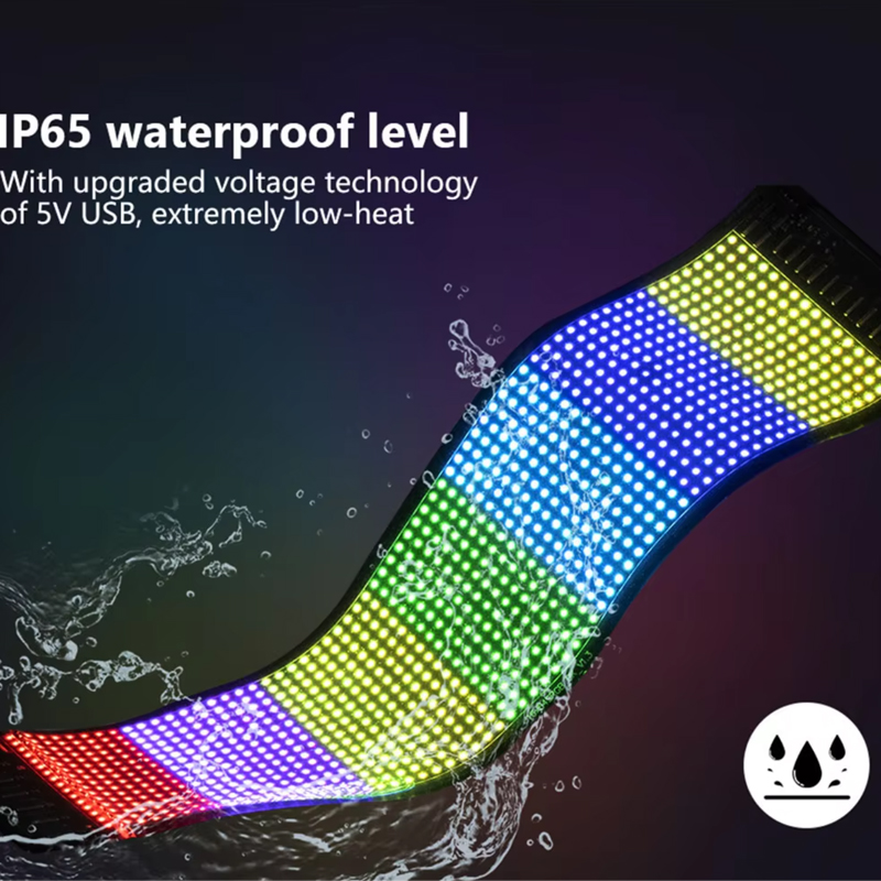 RGB LED Panel Light Matrix Pixel Panel Bright LED Animation Signs Bluetooth App Control Logo DIY Car Flexible Display Light