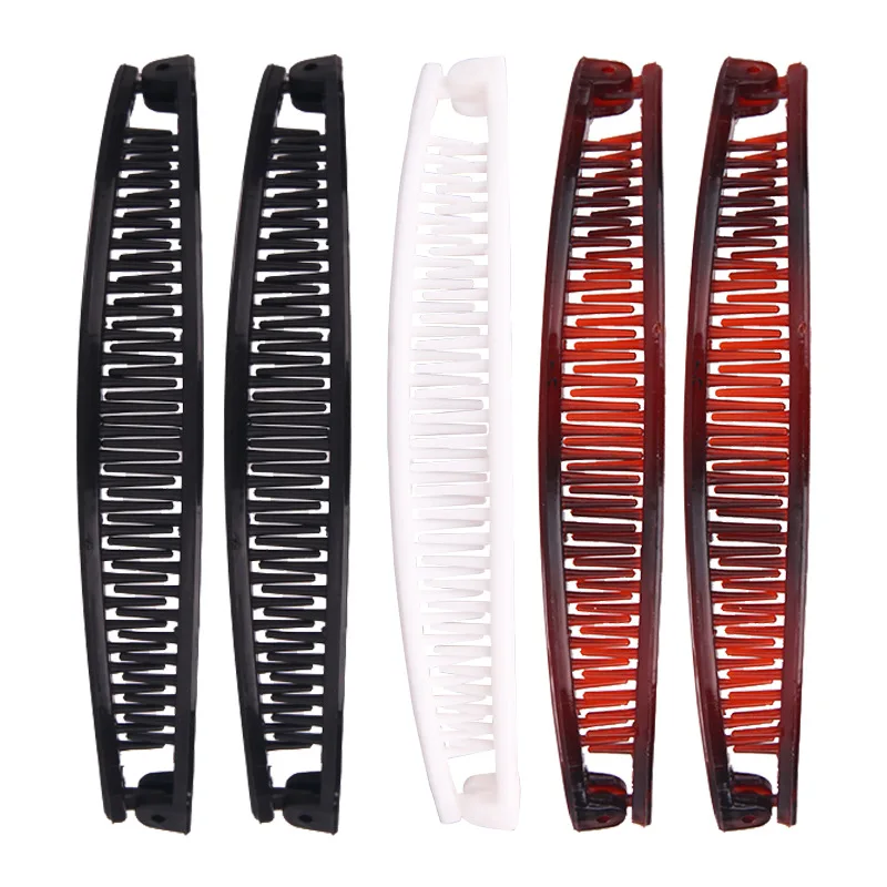 Сплошной цвет, зажим-банан, женский зажим для укладки волос, заколки-когти, заколки, аксессуары для волос для девочек, зажим для волос с хвостиком Hoder