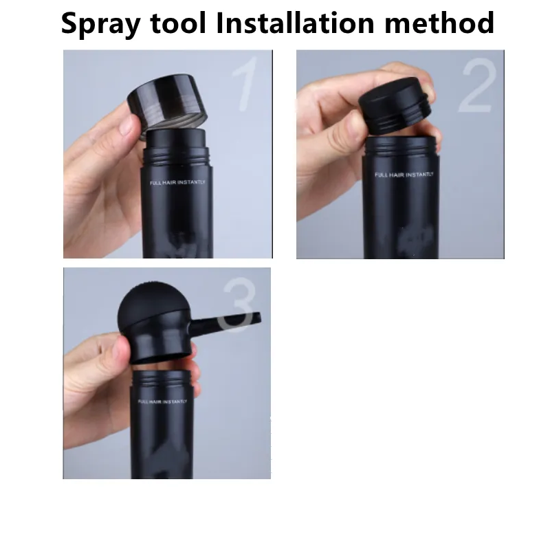 Пудра для роста волос с кератиновым аппликатором, 9 цветов, 27,5 г