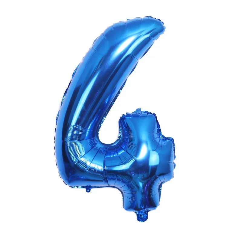 Globo de aluminio de 32 pulgadas, número 0 1, 2, 3, 4, 5, 6, 7, 8, 9, fiesta de cumpleaños para niños y niñas, globos azul profundo, suministro para fiestas, 1 ud.